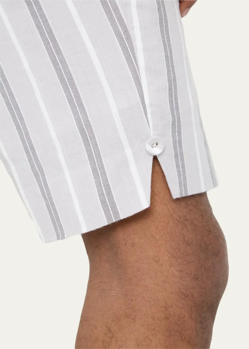 Thom Browne Striped CottonShorts | Thumbnail 5 Thom Browne Striped CottonShorts | Thumbnail 5