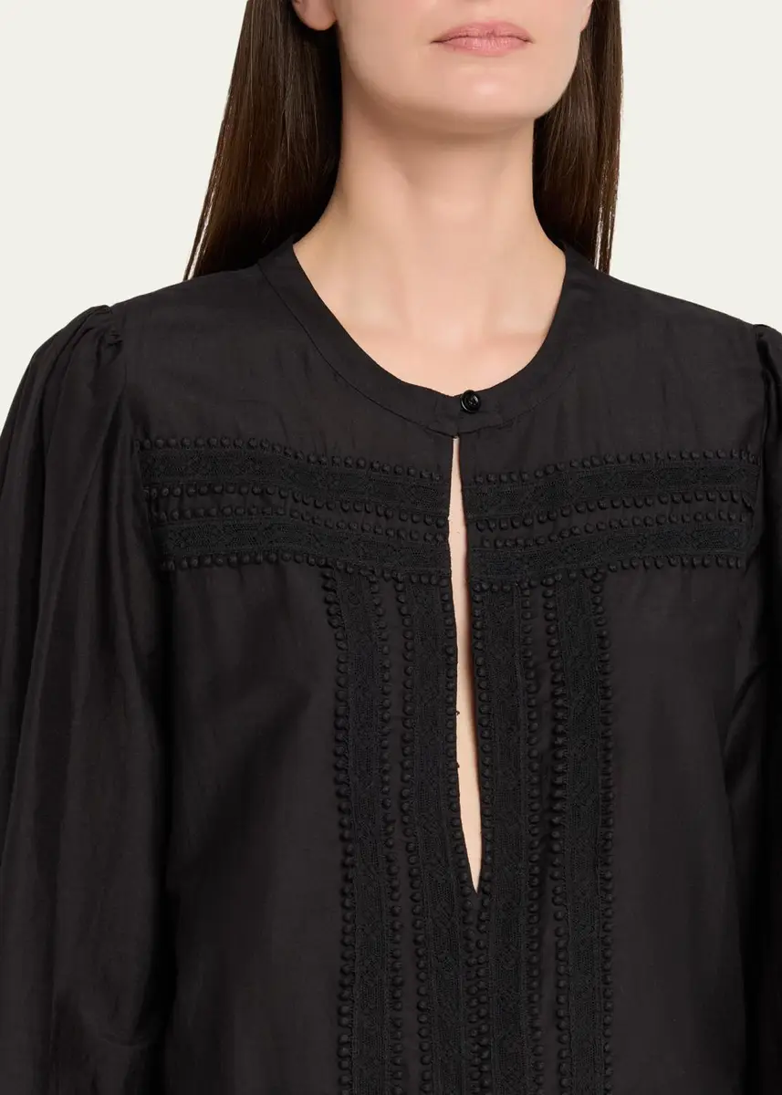 RE/DONE Tate Lace-Trim Cotton-Silk Voile Blouse | Thumbnail 5 RE/DONE Tate Lace-Trim Cotton-Silk Voile Blouse | Thumbnail 5