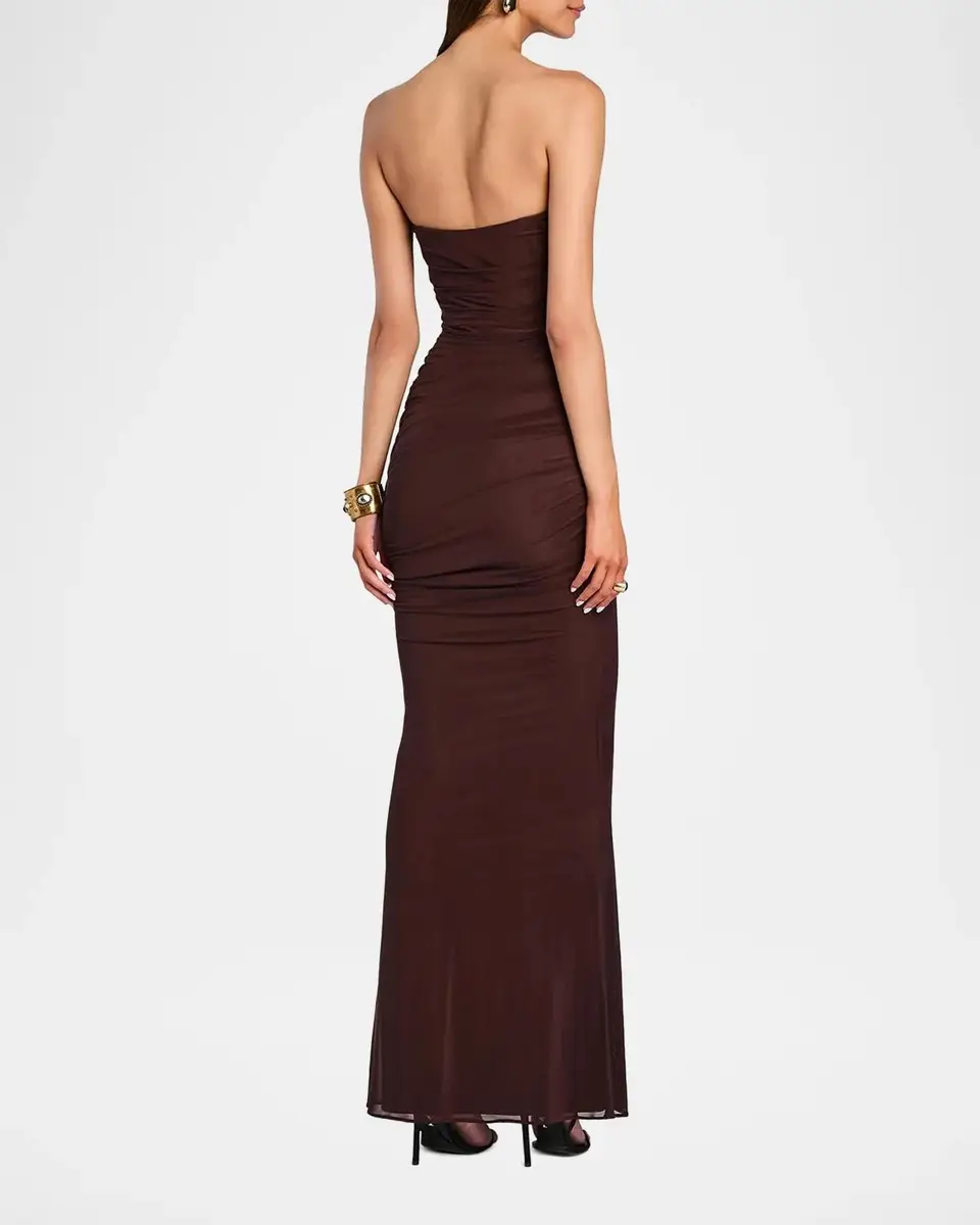 Retrofête Isadore Strapless Ruched Dress | Thumbnail 3 Retrofête Isadore Strapless Ruched Dress | Thumbnail 3