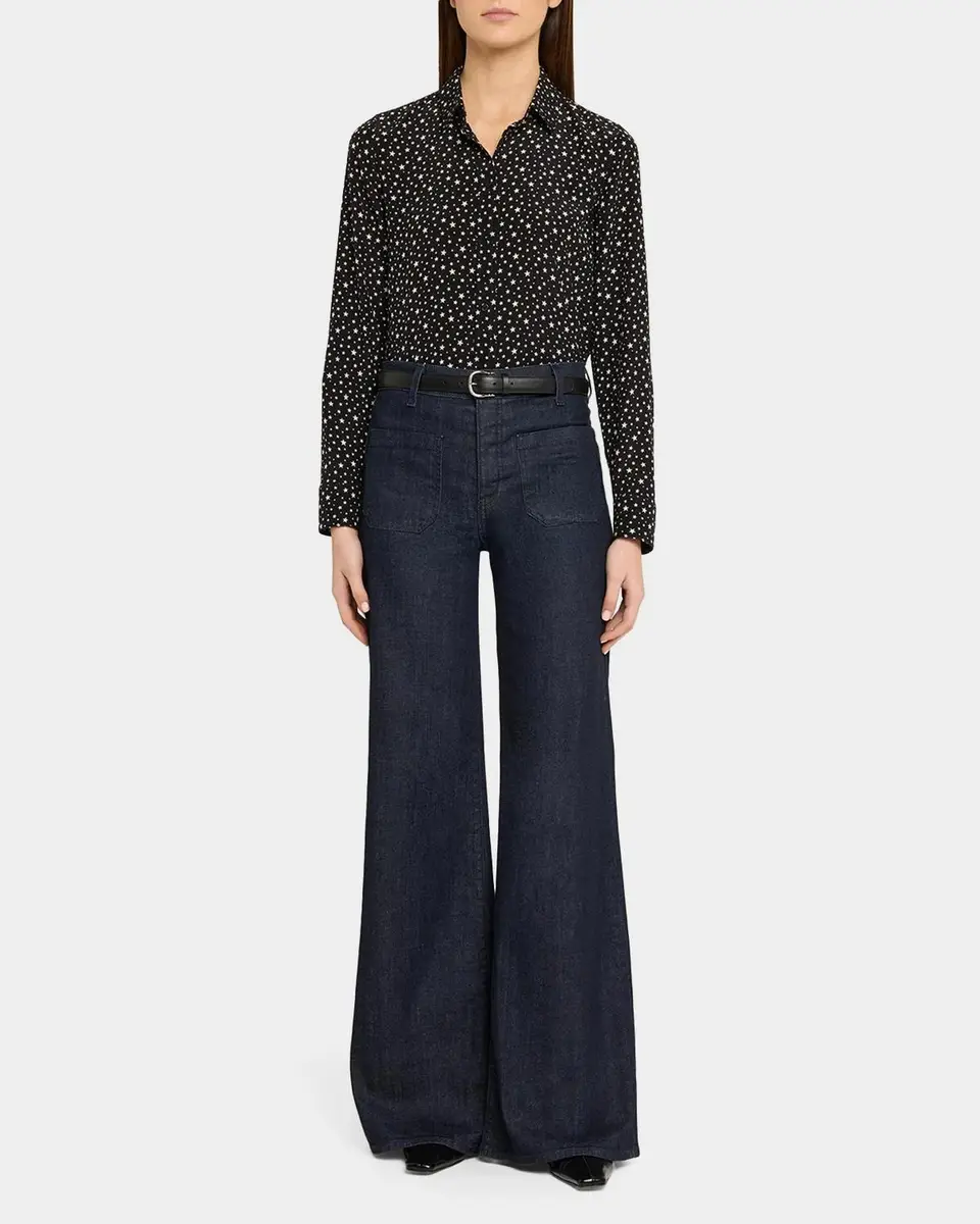 Nili Lotan Spotted Silk Button-Down Blouse | Thumbnail 2 Nili Lotan Spotted Silk Button-Down Blouse | Thumbnail 2