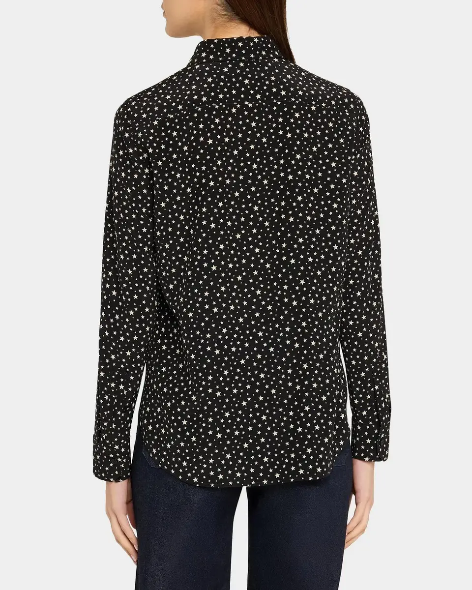 Nili Lotan Spotted Silk Button-Down Blouse | Thumbnail 3 Nili Lotan Spotted Silk Button-Down Blouse | Thumbnail 3
