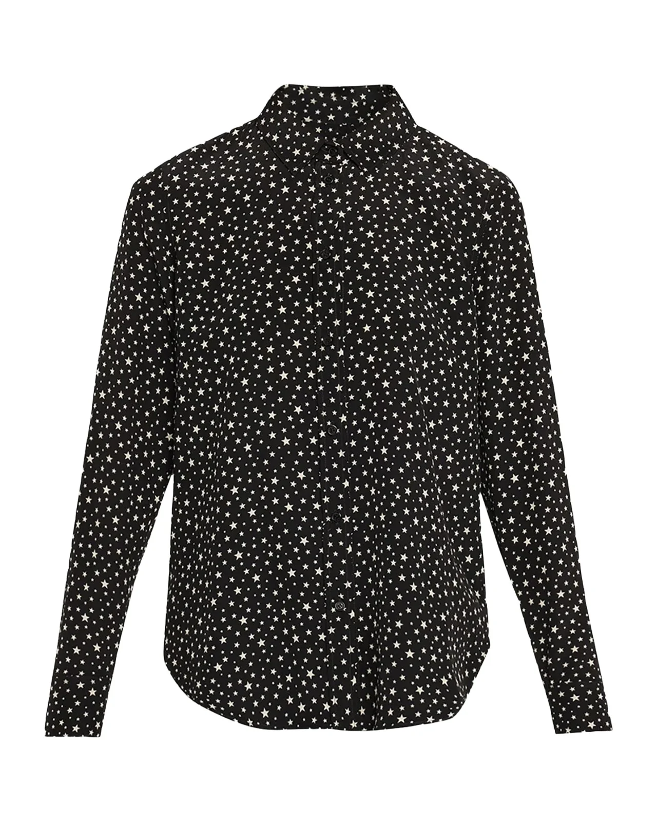 Spotted Silk Button-Down Blouse Spotted Silk Button-Down Blouse