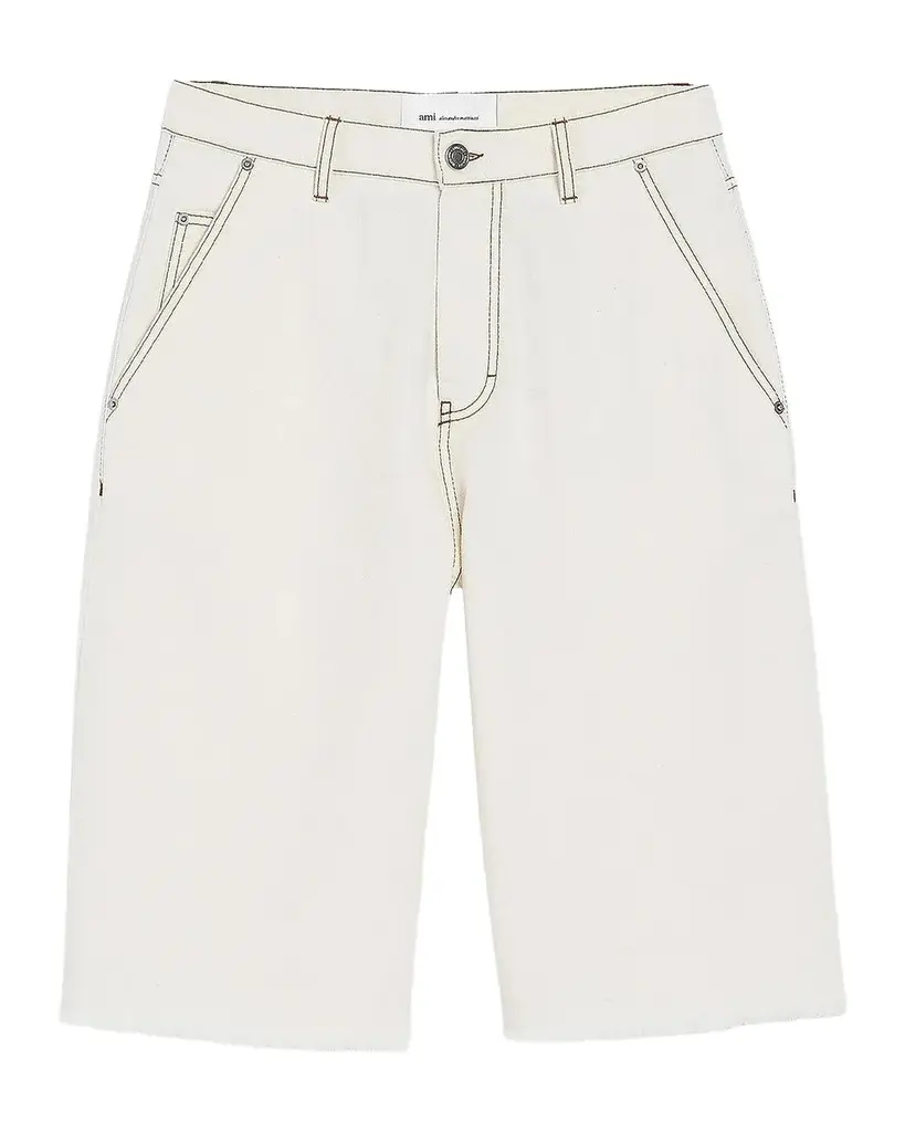 AMI PARIS Wide-Leg Denim Shorts | Image 1 AMI PARIS Wide-Leg Denim Shorts | Image 1