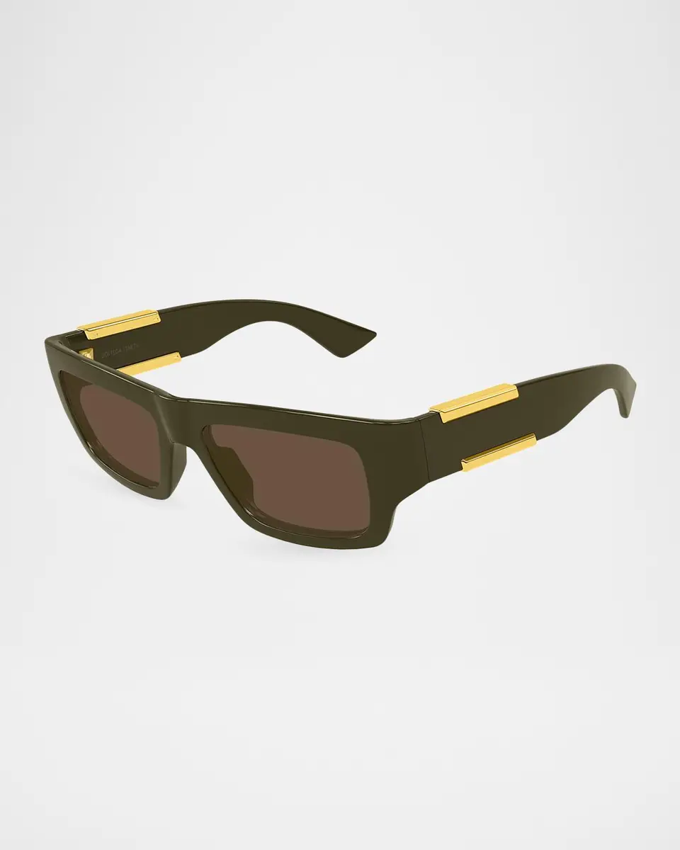Bottega Veneta Men's Dash Rectangular Nylon Sunglasses | Thumbnail 2 Bottega Veneta Men's Dash Rectangular Nylon Sunglasses | Thumbnail 2