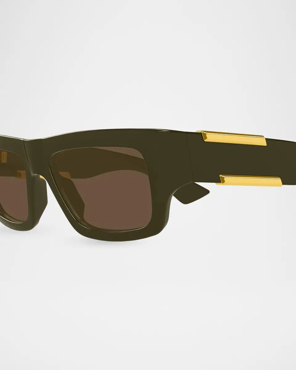 Bottega Veneta Men's Dash Rectangular Nylon Sunglasses | Thumbnail 3 Bottega Veneta Men's Dash Rectangular Nylon Sunglasses | Thumbnail 3