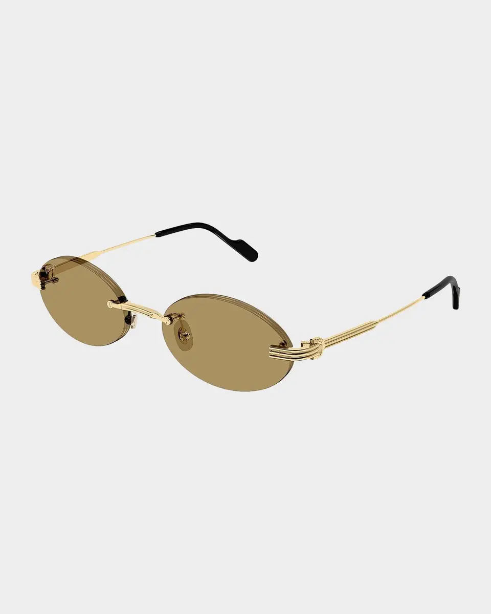 Cartier Première de 53MM 24K-Gold-Plated Rimless Oval Sunglasses | Thumbnail 2 Cartier Première de 53MM 24K-Gold-Plated Rimless Oval Sunglasses | Thumbnail 2
