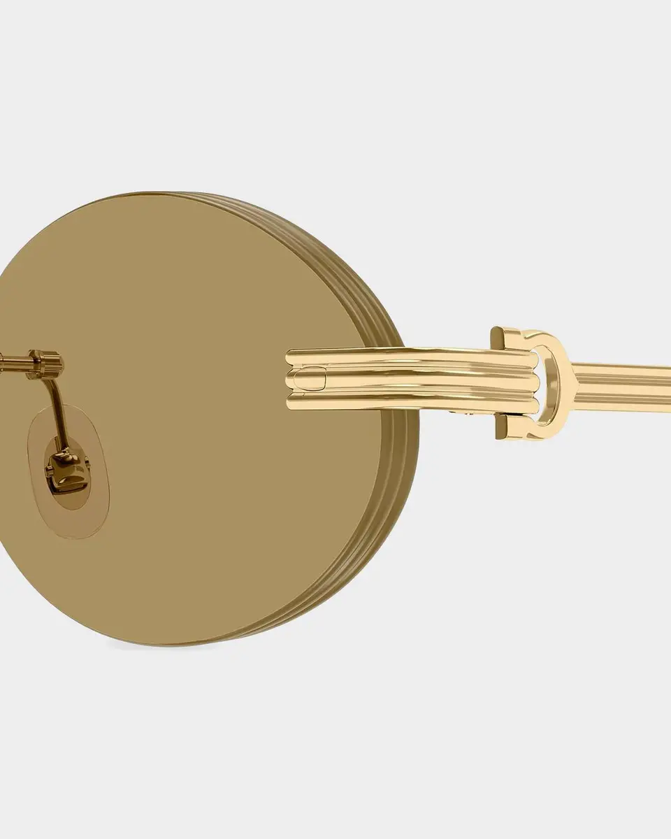 Cartier Première de 53MM 24K-Gold-Plated Rimless Oval Sunglasses | Thumbnail 3 Cartier Première de 53MM 24K-Gold-Plated Rimless Oval Sunglasses | Thumbnail 3