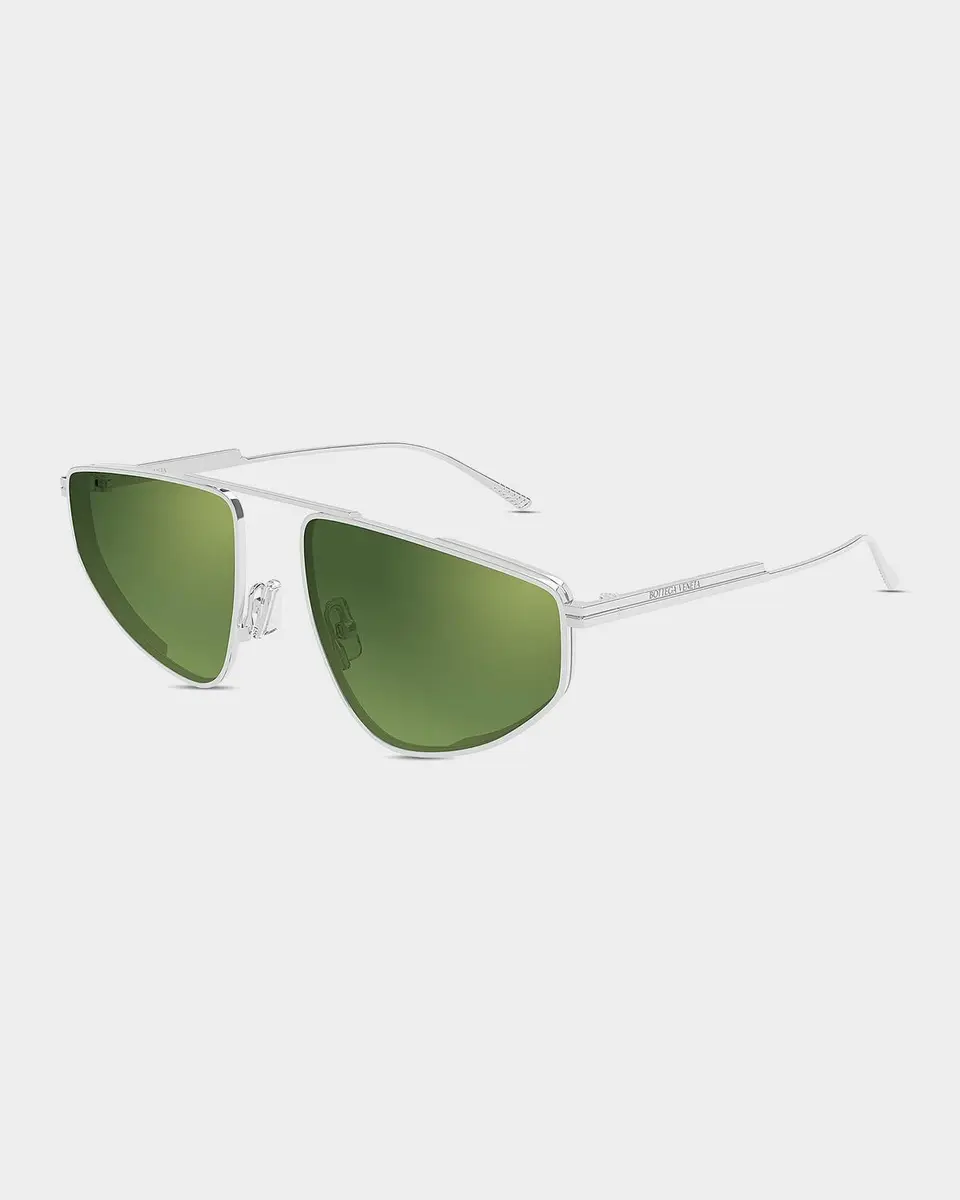 Bottega Veneta Men's Metal Aviator Sunglasses | Thumbnail 2
