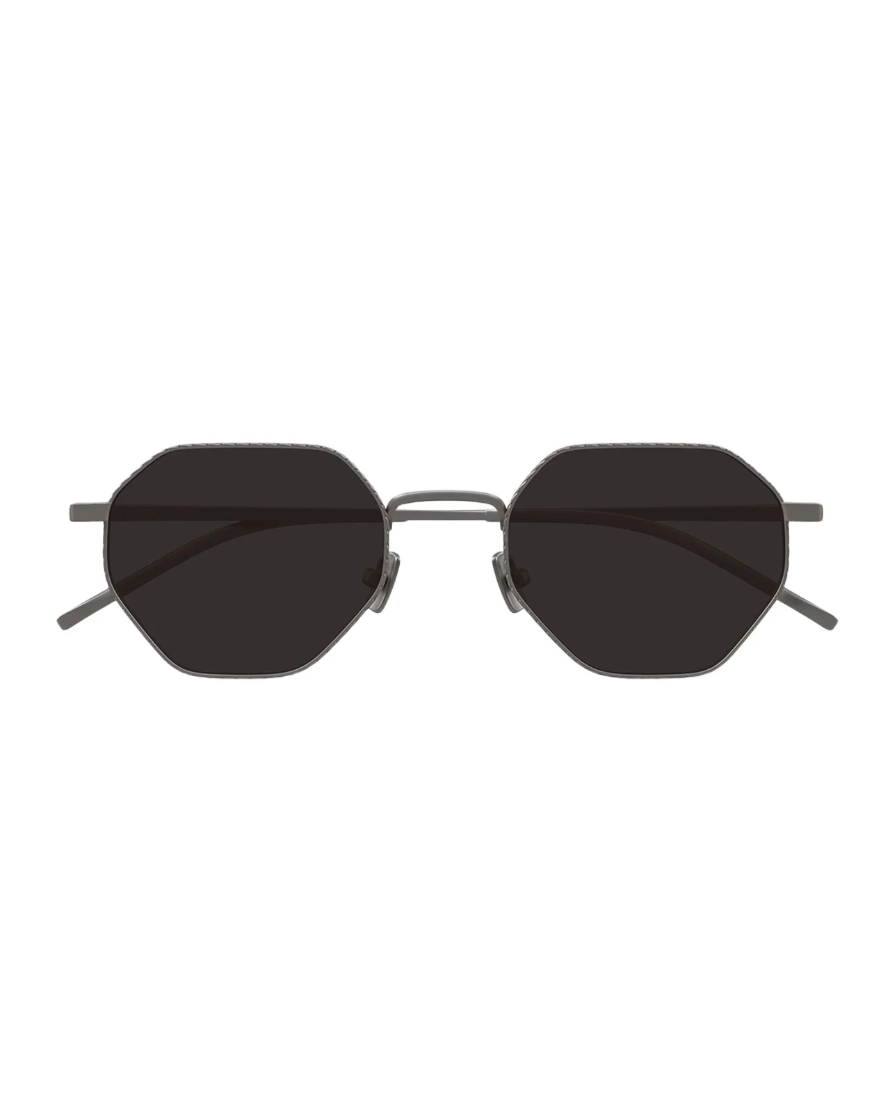 Bottega Veneta Men's Intrecciato Geometric Titanium Sunglasses