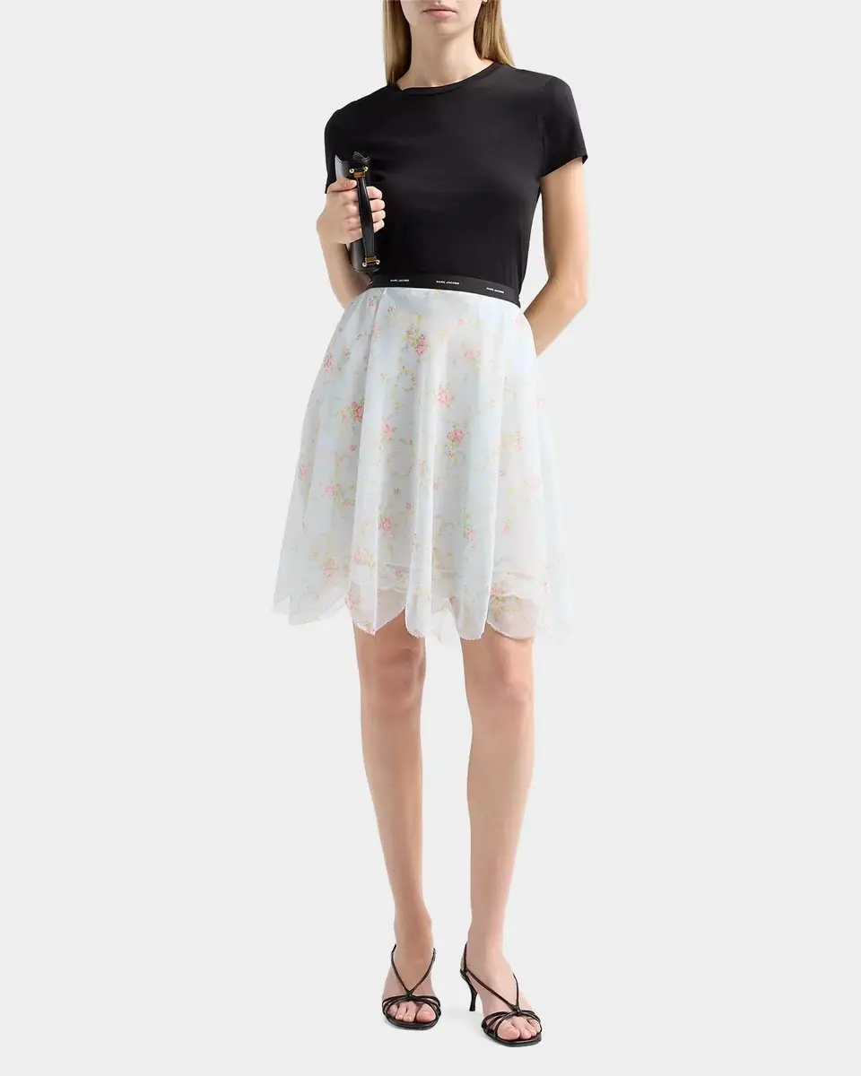 Marc Jacobs Blurred Floral Chiffon Skirt | Thumbnail 2