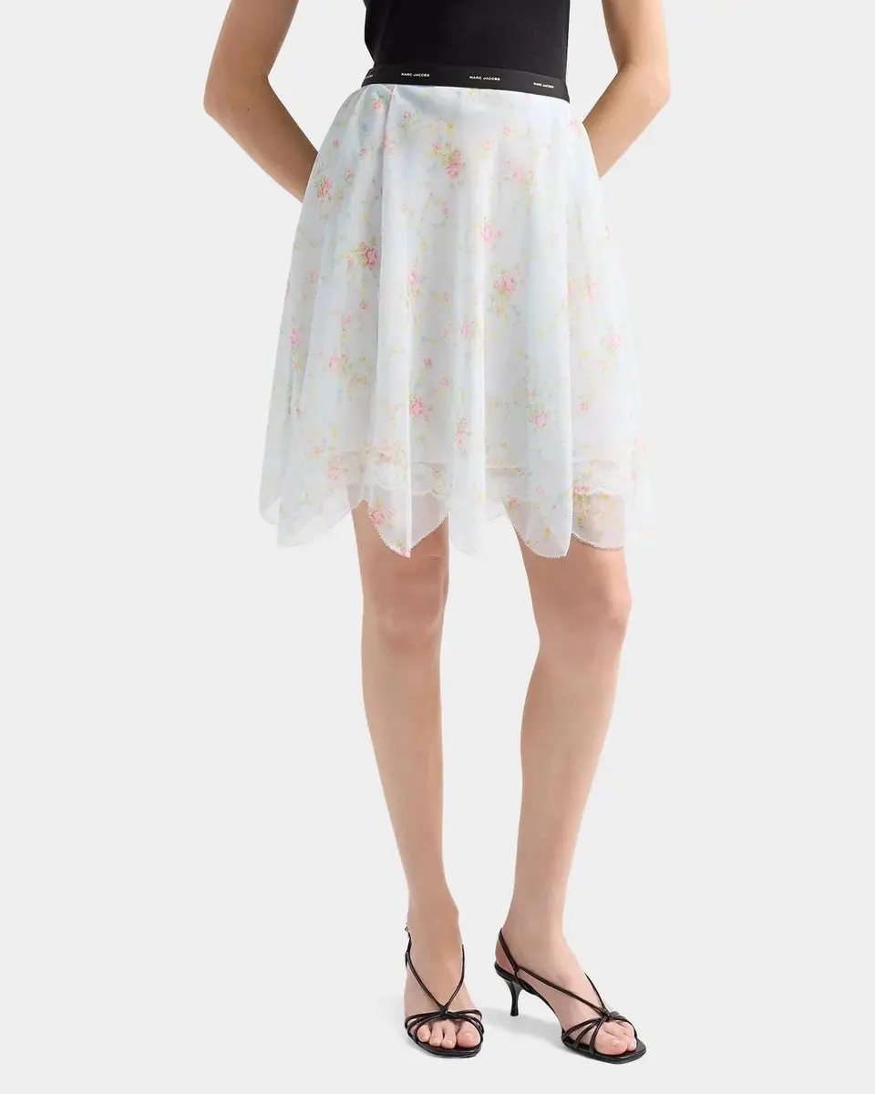 Marc Jacobs Blurred Floral Chiffon Skirt | Thumbnail 4