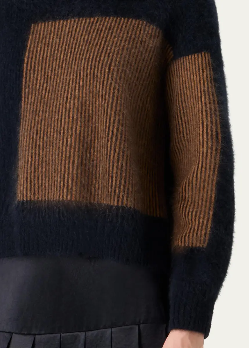 Akris Cloud Cashmere Oro Lienzo Jacquard Crewneck Sweater | Thumbnail 5 Akris Cloud Cashmere Oro Lienzo Jacquard Crewneck Sweater | Thumbnail 5