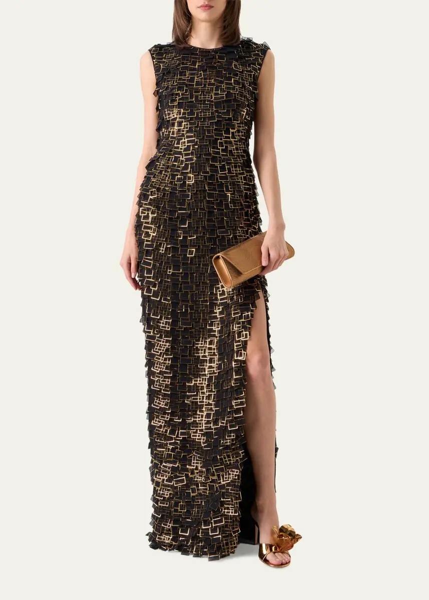 Akris Anouk Wavy Metallic Leather Clutch Bag | Thumbnail 3 Akris Anouk Wavy Metallic Leather Clutch Bag | Thumbnail 3
