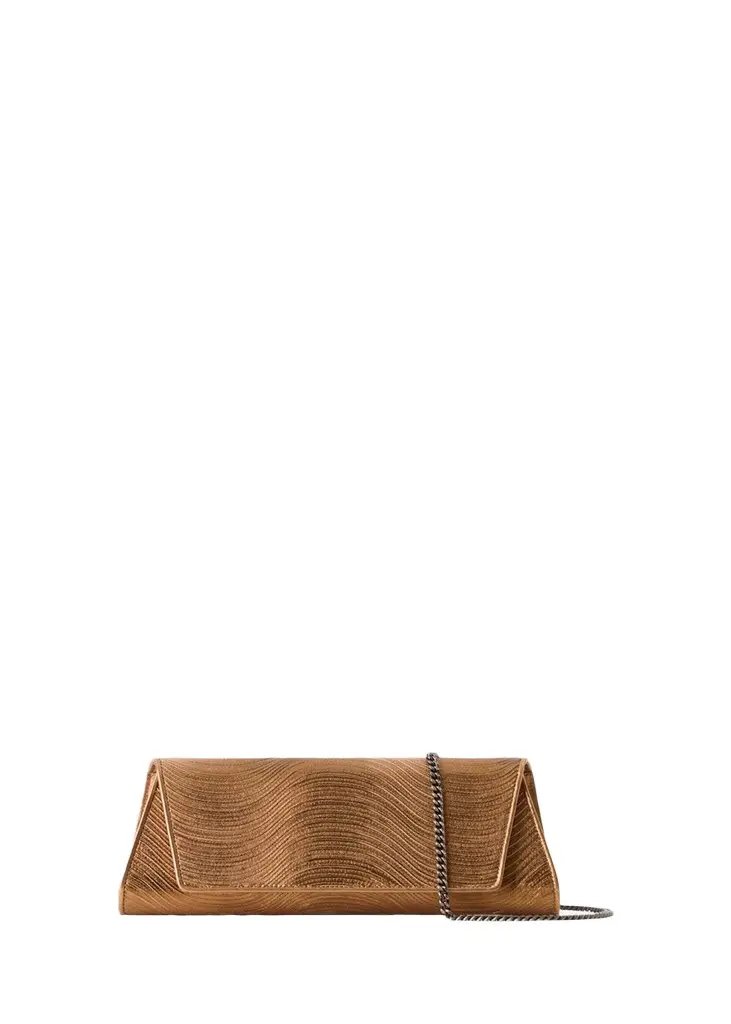 Anouk Wavy Metallic Leather Clutch Bag Anouk Wavy Metallic Leather Clutch Bag