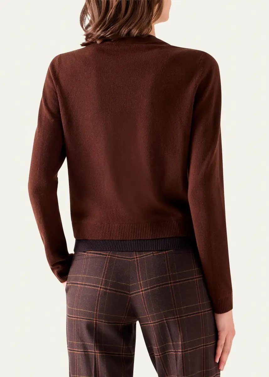 Akris punto Wool-Cashmere V-Neck Cardigan | Thumbnail 3 Akris punto Wool-Cashmere V-Neck Cardigan | Thumbnail 3