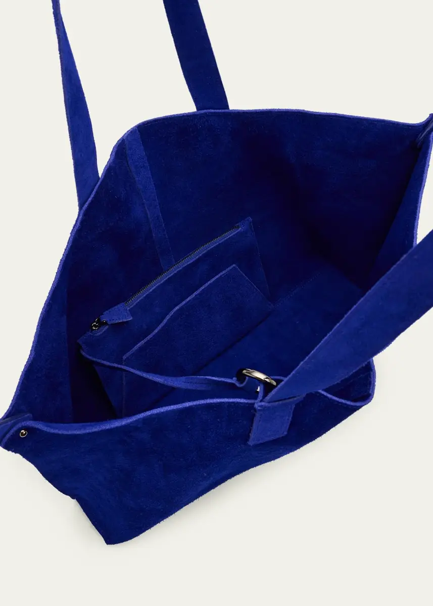 Akris Ai Medium Suede Tote Bag | Thumbnail 3 Akris Ai Medium Suede Tote Bag | Thumbnail 3