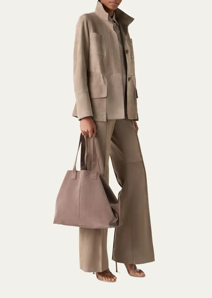 Akris Ai Medium Suede Tote Bag | Thumbnail 7 Akris Ai Medium Suede Tote Bag | Thumbnail 7