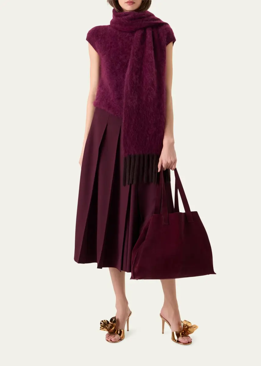 Akris Ai Medium Suede Tote Bag | Thumbnail 9 Akris Ai Medium Suede Tote Bag | Thumbnail 9