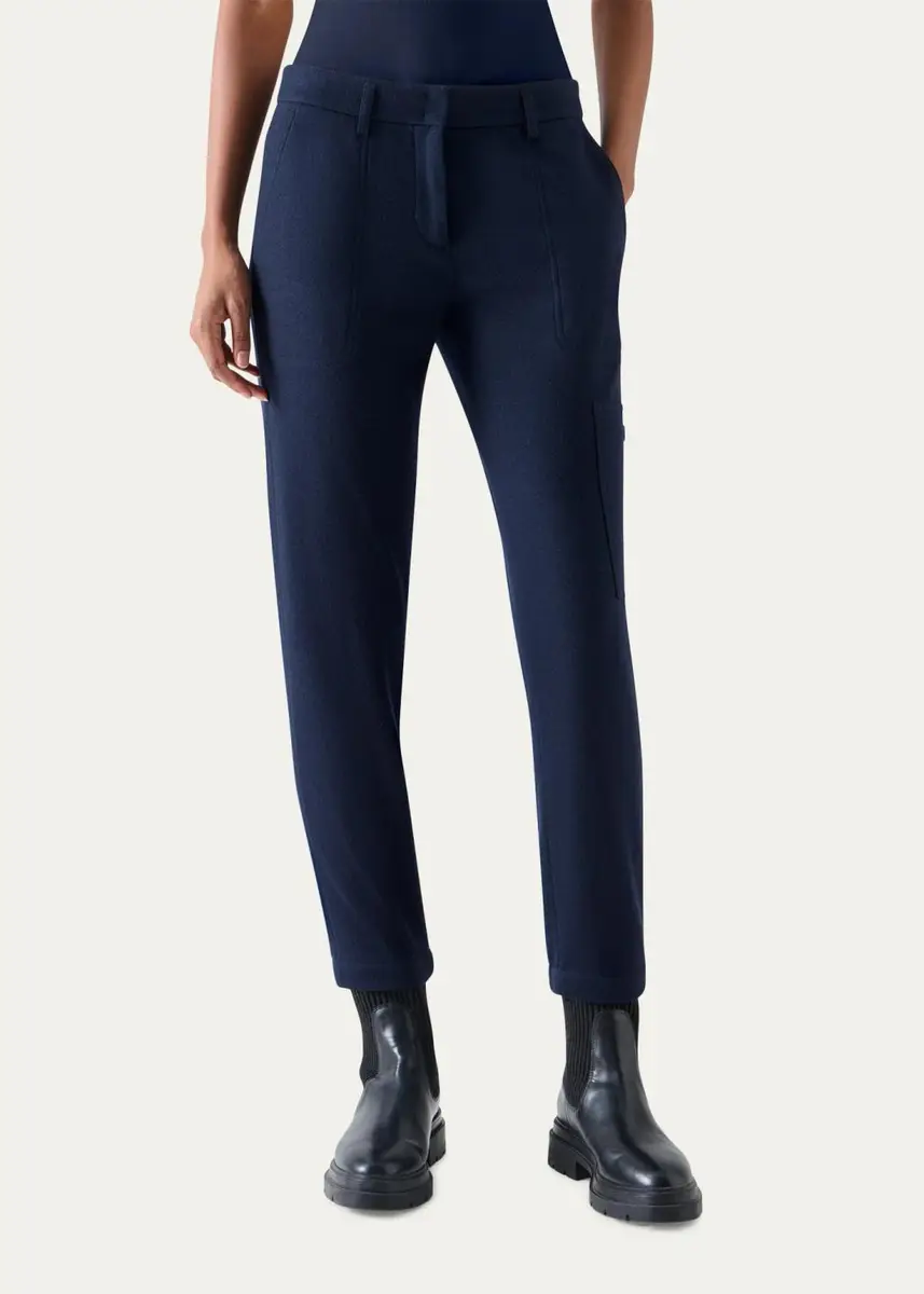 Akris punto Mila Wool Tapered-Leg Ankle Cargo Pants | Thumbnail 2 Akris punto Mila Wool Tapered-Leg Ankle Cargo Pants | Thumbnail 2