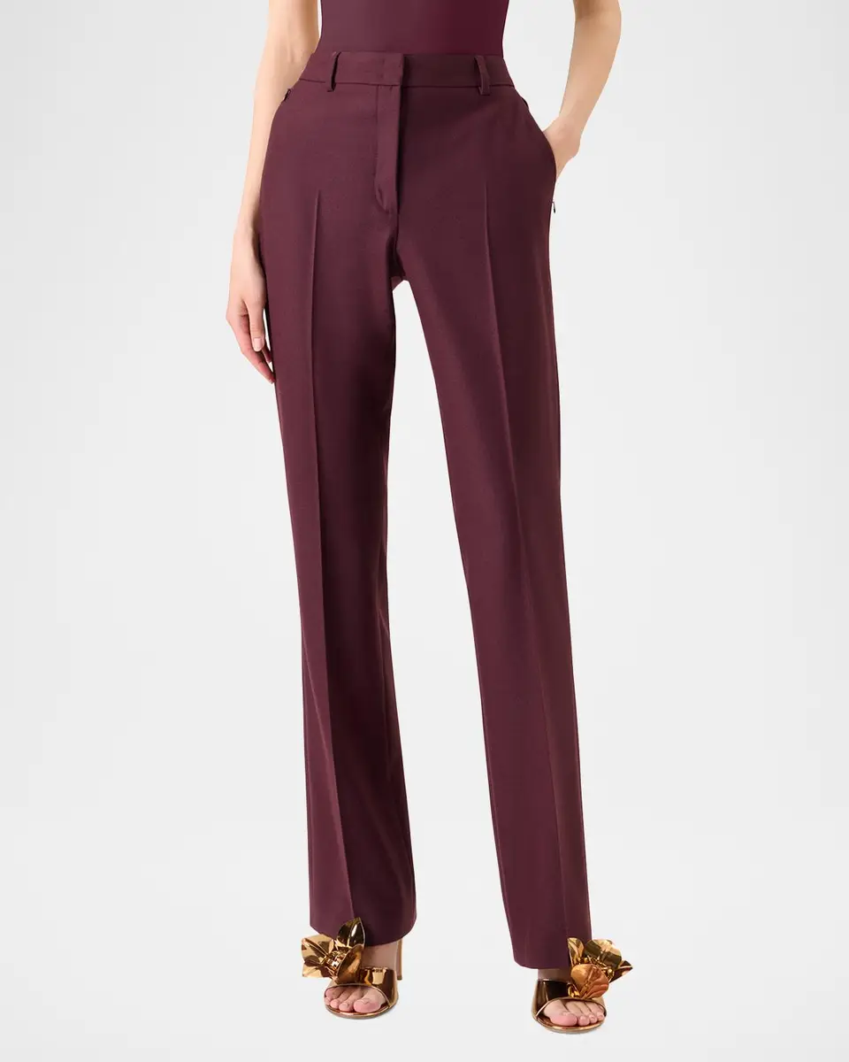 Akris Wool Stretch Flannel Bootcut Trousers | Thumbnail 2 Akris Wool Stretch Flannel Bootcut Trousers | Thumbnail 2