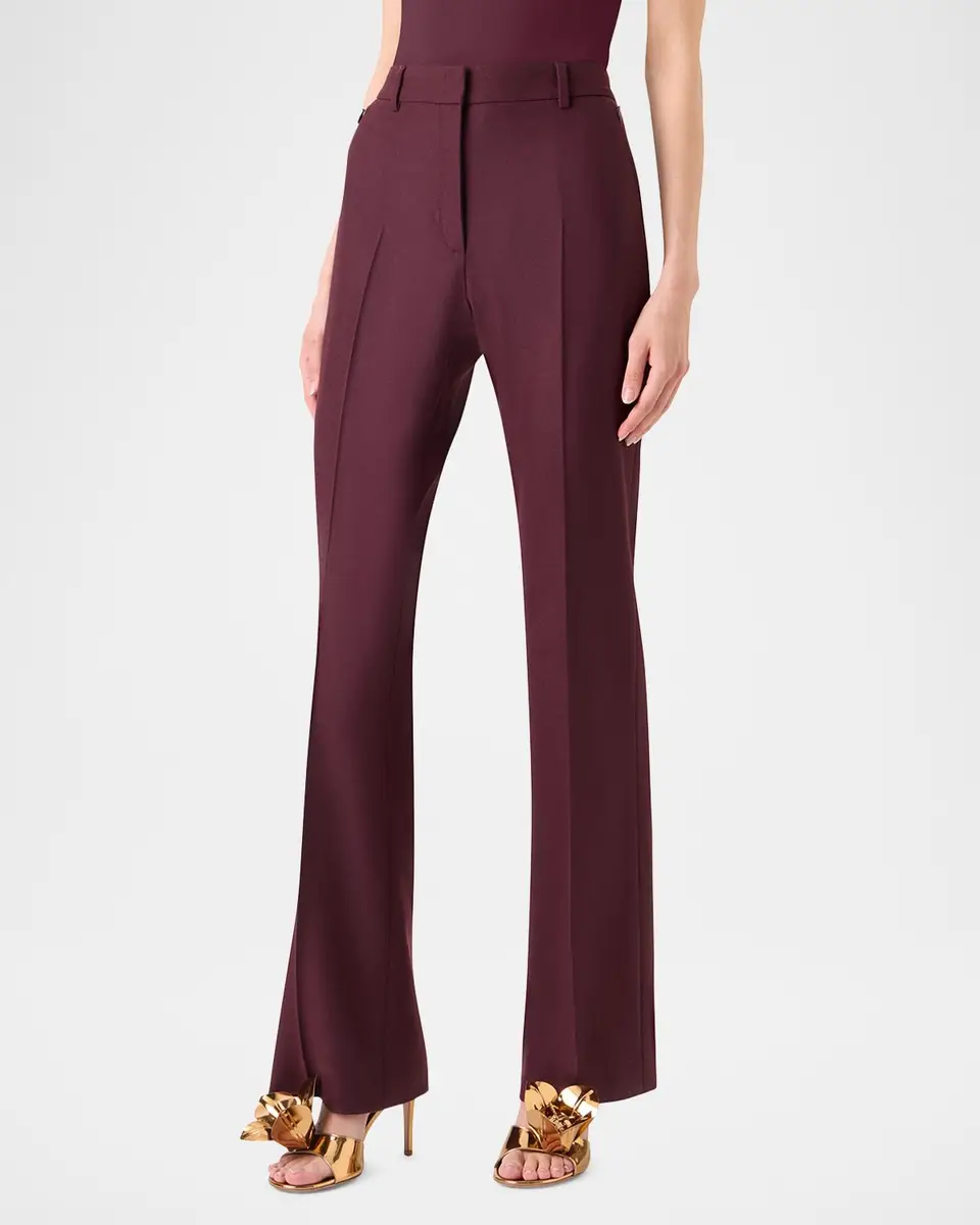 Akris Wool Stretch Flannel Bootcut Trousers | Thumbnail 4 Akris Wool Stretch Flannel Bootcut Trousers | Thumbnail 4