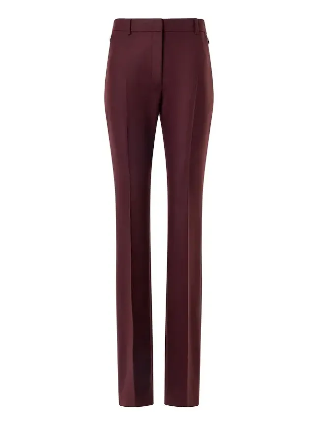 Wool Stretch Flannel Bootcut Trousers Wool Stretch Flannel Bootcut Trousers
