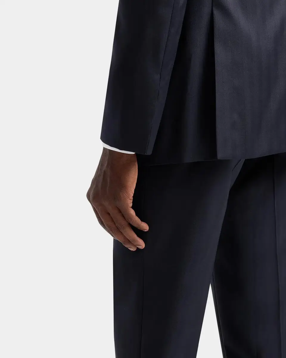 Giorgio Armani Striped Herringbone Wool Single-Breasted Suit | Thumbnail 9