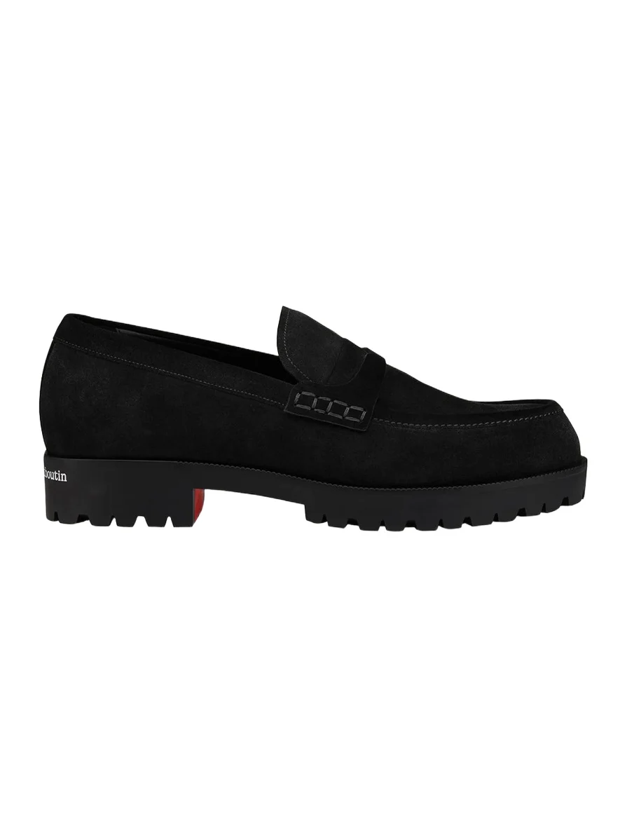 Christian Louboutin Men's Cavavin Leather Lug-Sole Penny Loafers