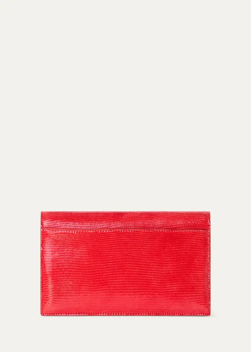 Akris Anouk Lizard-Print Clutch Bag w/ Chain | Thumbnail 3 Akris Anouk Lizard-Print Clutch Bag w/ Chain | Thumbnail 3