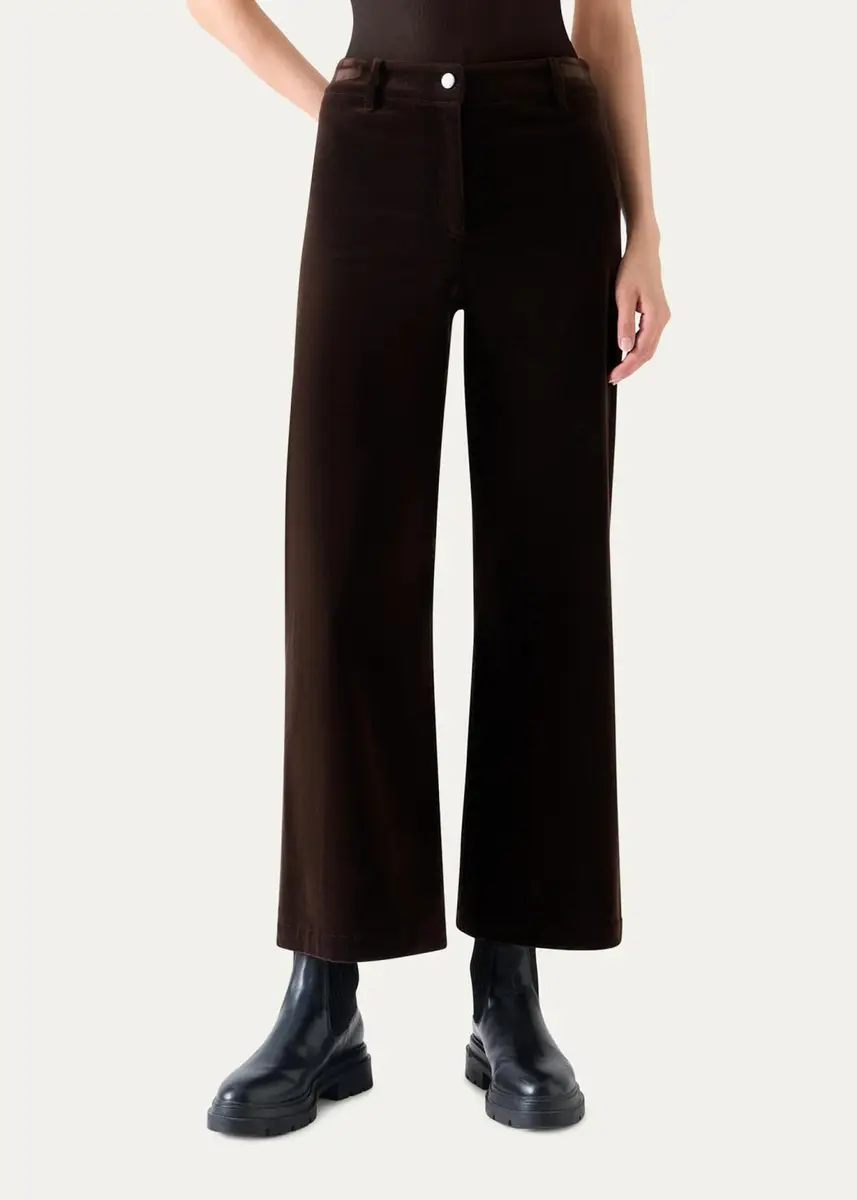 Akris punto Caia Velvet Straight-Leg Crop Trousers | Thumbnail 2 Akris punto Caia Velvet Straight-Leg Crop Trousers | Thumbnail 2