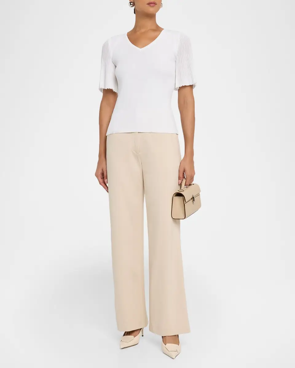 Misook Wide-Leg Stretch Ponte Pants | Thumbnail 2 Misook Wide-Leg Stretch Ponte Pants | Thumbnail 2