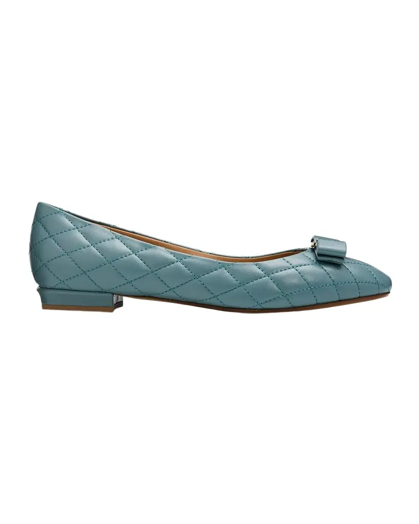 FERRAGAMO Varina Quilted Leather Ballet Flats | Image 1 FERRAGAMO Varina Quilted Leather Ballet Flats | Image 1