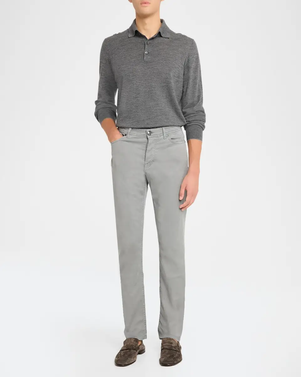 Sartorio Men's Cotton-Blend Slim-Leg Trousers | Thumbnail 2