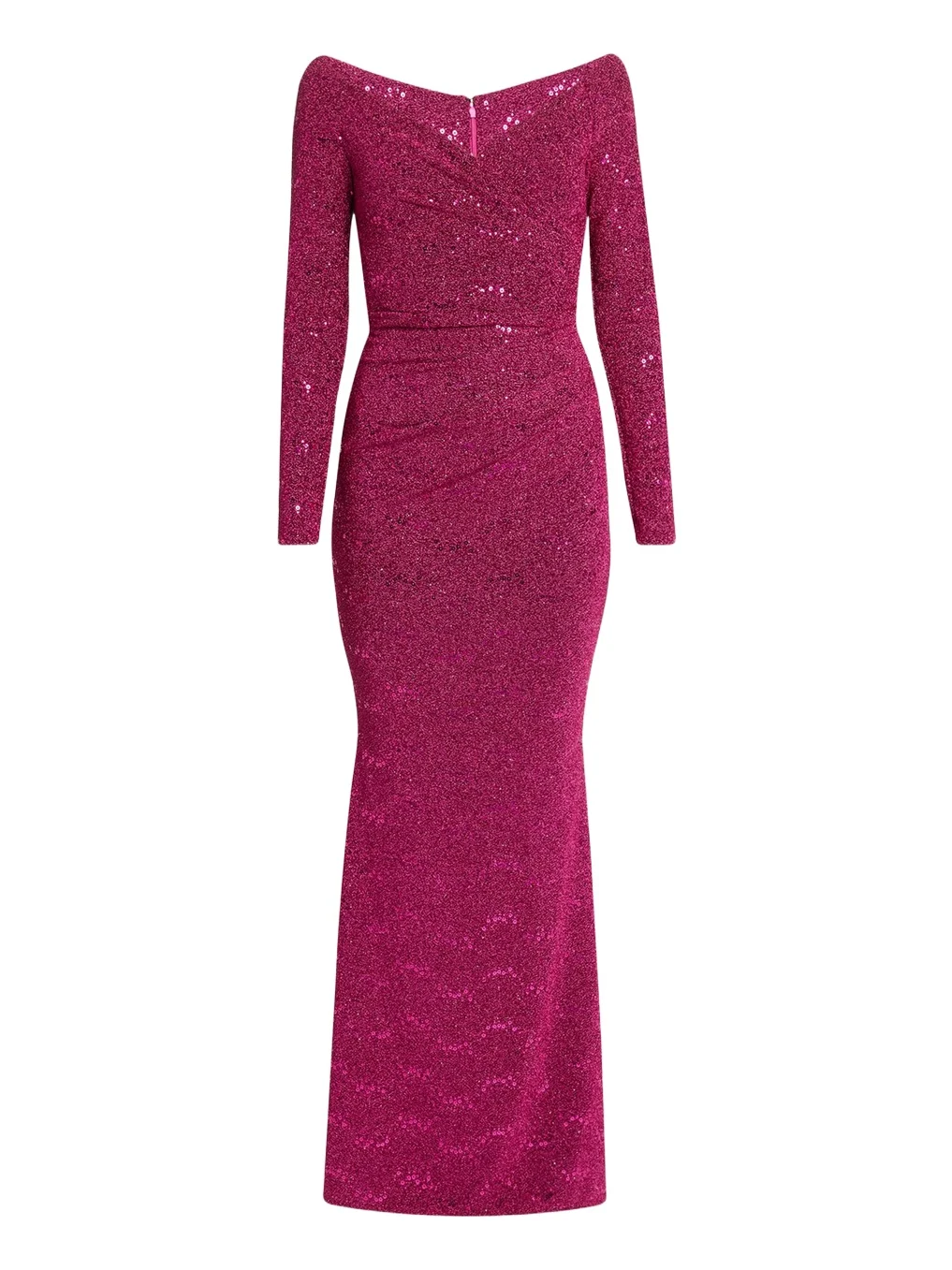 Sequined Off-Shoulder Long-Sleeve Gown Sequined Off-Shoulder Long-Sleeve Gown