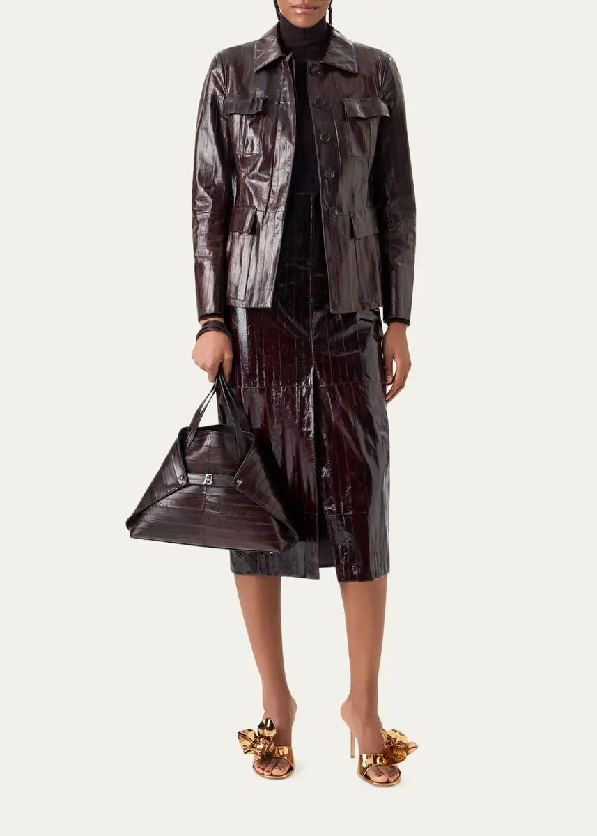 Akris Ai Small Leather Shoulder Tote Bag | Thumbnail 3 Akris Ai Small Leather Shoulder Tote Bag | Thumbnail 3