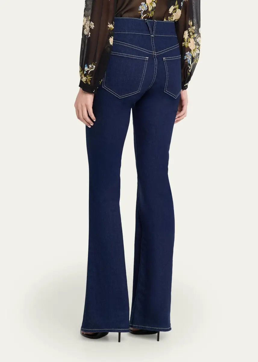 Veronica Beard Beverly Mid-Rise Flare Jeans | Thumbnail 3