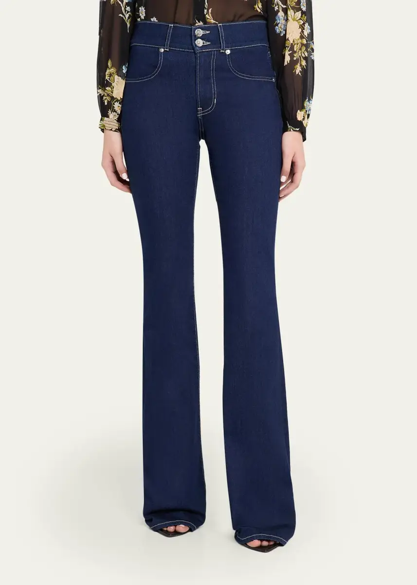 Veronica Beard Beverly Mid-Rise Flare Jeans | Thumbnail 4