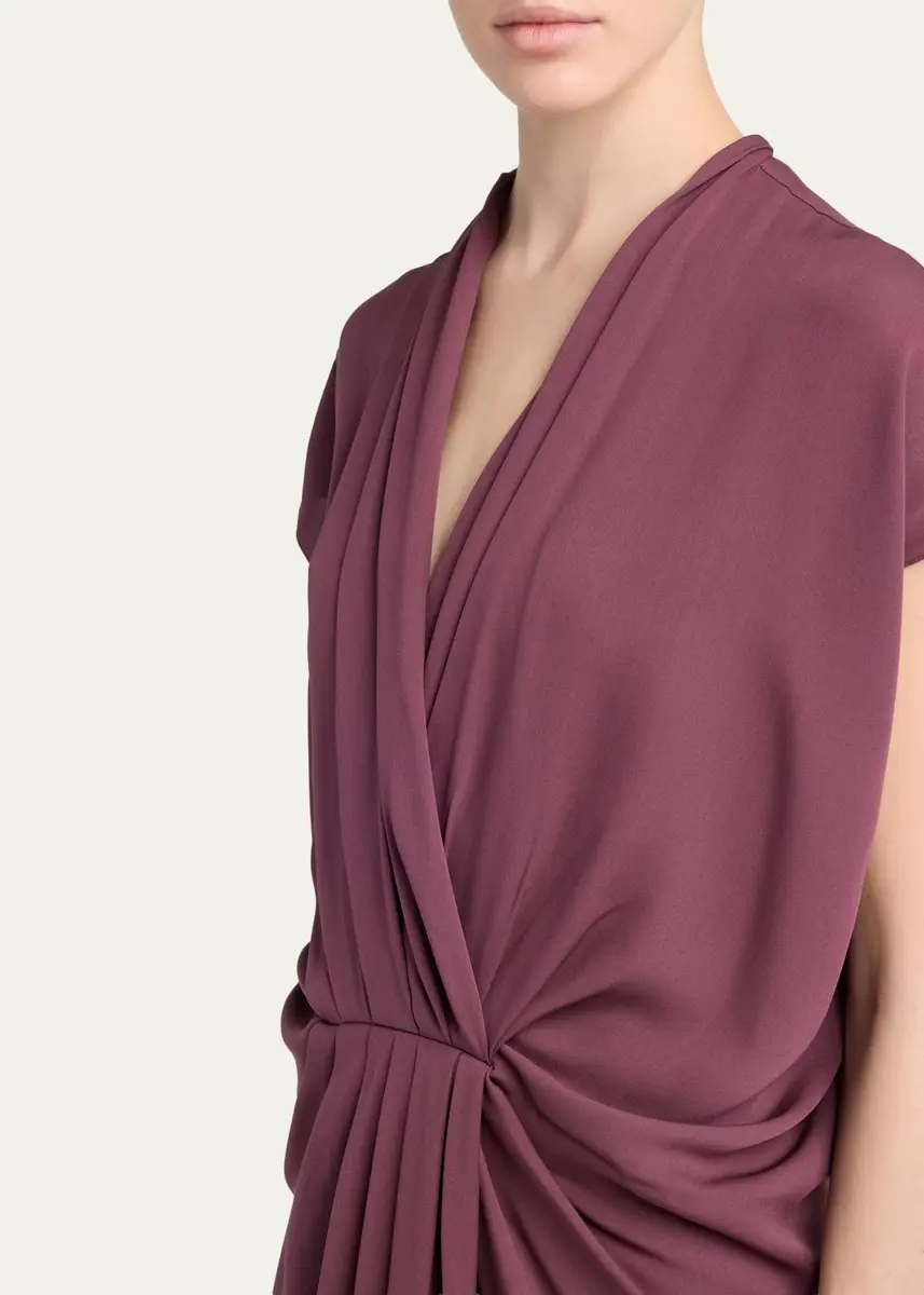 Giorgio Armani Pleat Draped Silk Midi Dress | Thumbnail 5 Giorgio Armani Pleat Draped Silk Midi Dress | Thumbnail 5