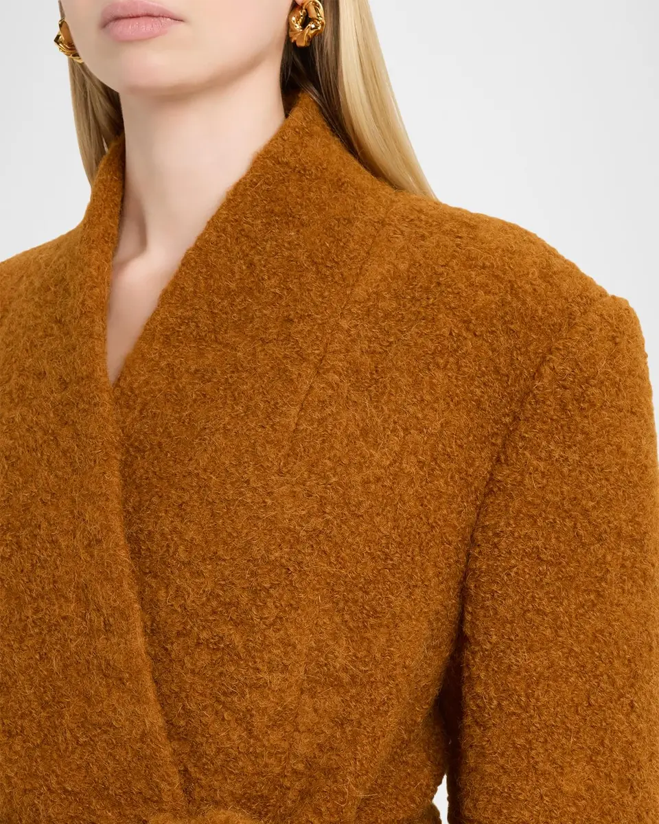 Isabel Marant Syndra Boucle Belted Oversized Wrap Jacket | Thumbnail 5 Isabel Marant Syndra Boucle Belted Oversized Wrap Jacket | Thumbnail 5