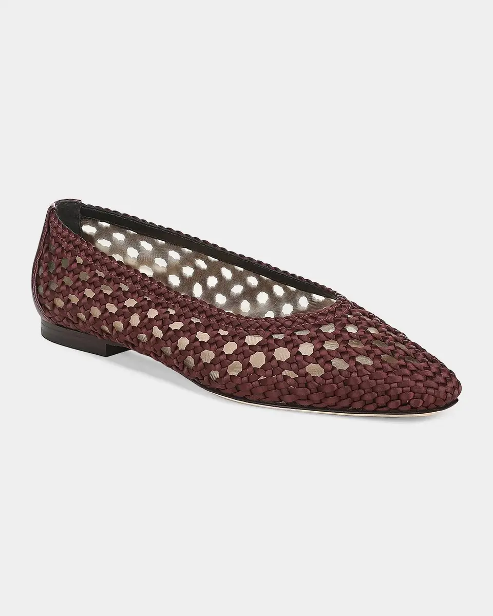 Veronica Beard Cienna Satin Ballet Flats | Thumbnail 4