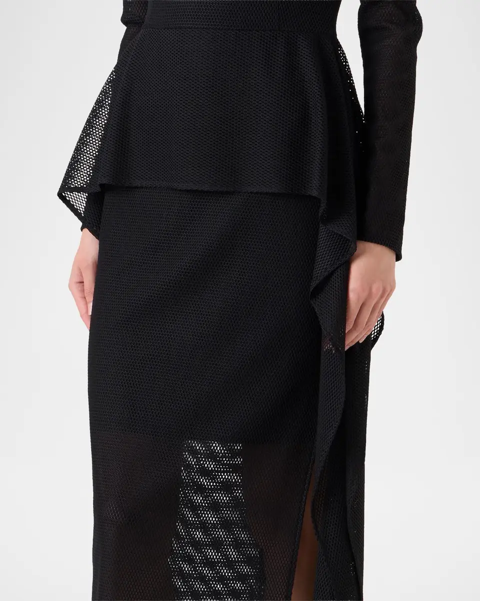 Akris Semi-Sheer Technical Mesh Midi Dress | Thumbnail 6