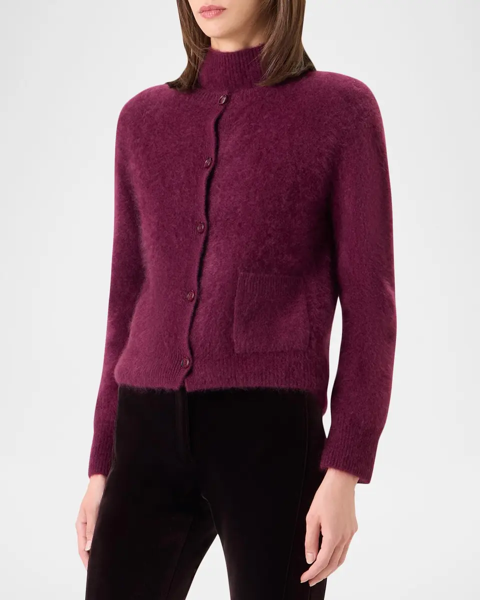 Akris Brushed Cashmere Crewneck Cardigan | Thumbnail 6 Akris Brushed Cashmere Crewneck Cardigan | Thumbnail 6