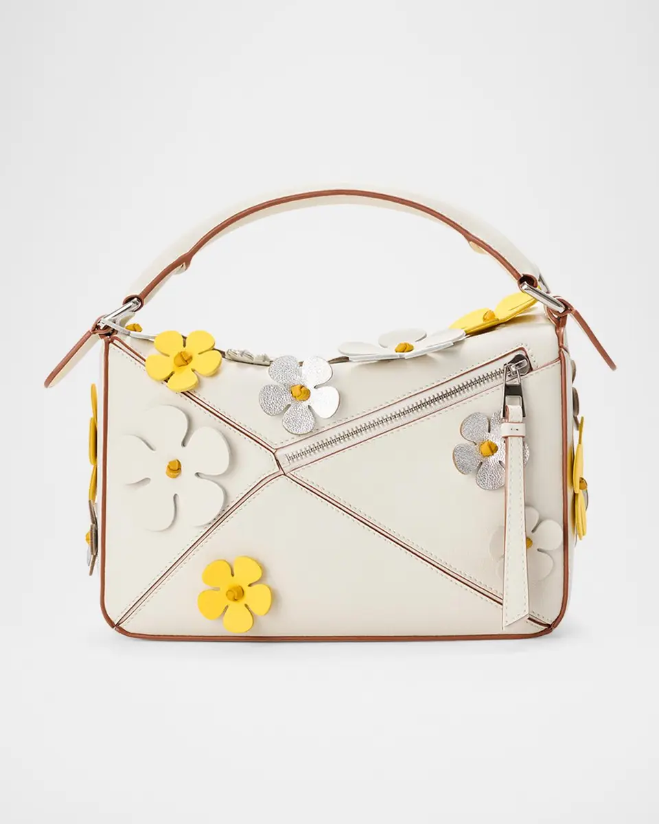 Loewe x Paula's Ibiza Puzzle Daisy Top-Handle Bag in Leather | Thumbnail 7