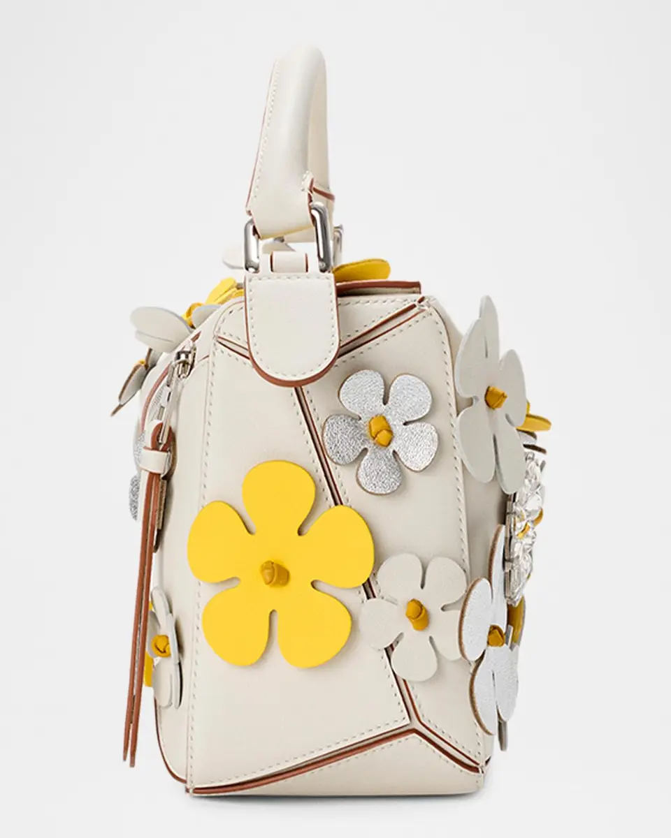 Loewe x Paula's Ibiza Puzzle Daisy Top-Handle Bag in Leather | Thumbnail 8