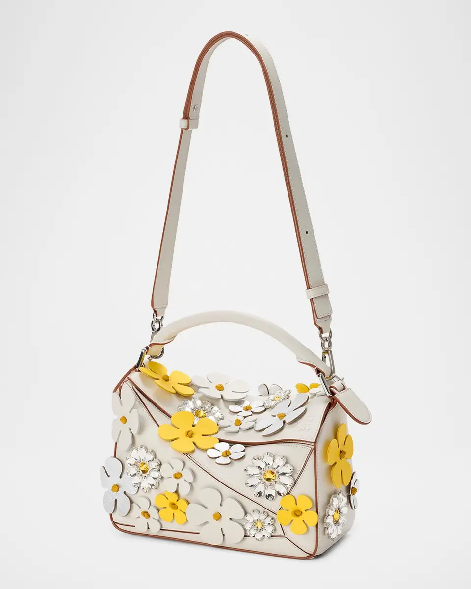 Loewe x Paula's Ibiza Puzzle Daisy Top-Handle Bag in Leather | Thumbnail 9