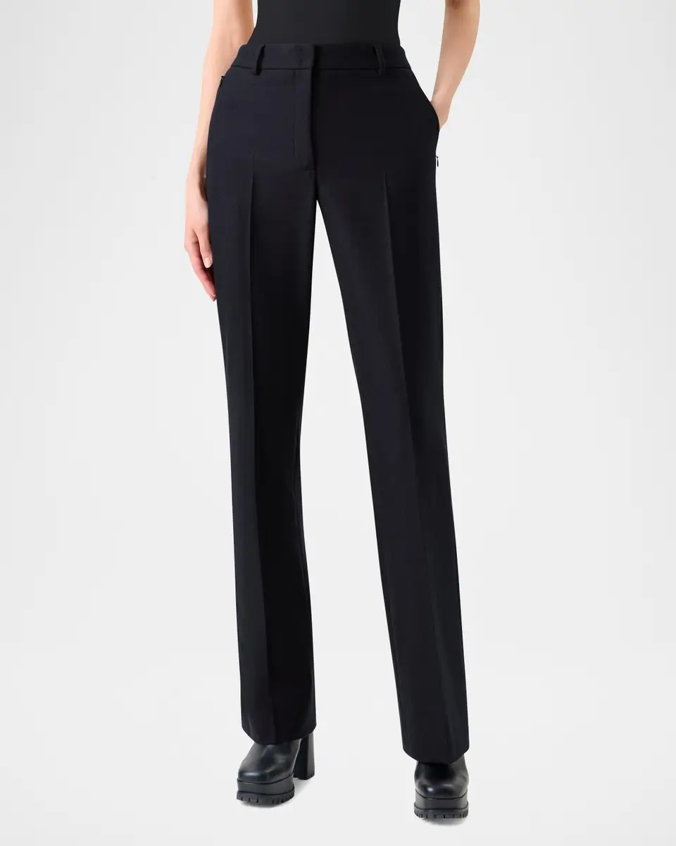 Akris Wool Stretch Flannel Bootcut Trousers | Thumbnail 2 Akris Wool Stretch Flannel Bootcut Trousers | Thumbnail 2