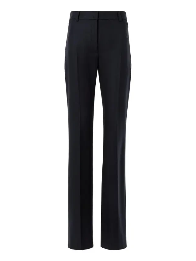 Wool Stretch Flannel Bootcut Trousers Wool Stretch Flannel Bootcut Trousers