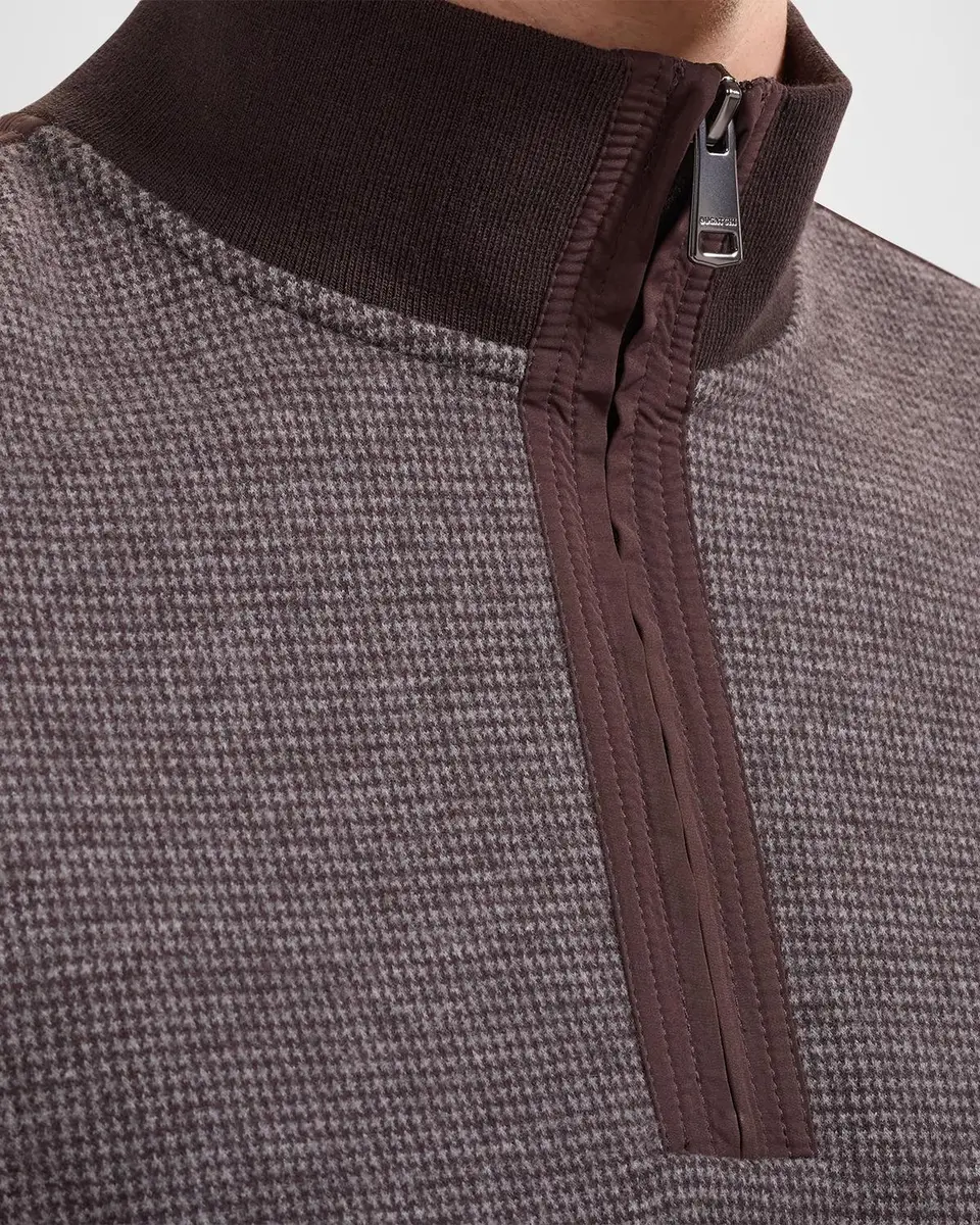 Bugatchi Men's Micro-Houndstooth Knit Quarter-Zip Sweater | Thumbnail 5