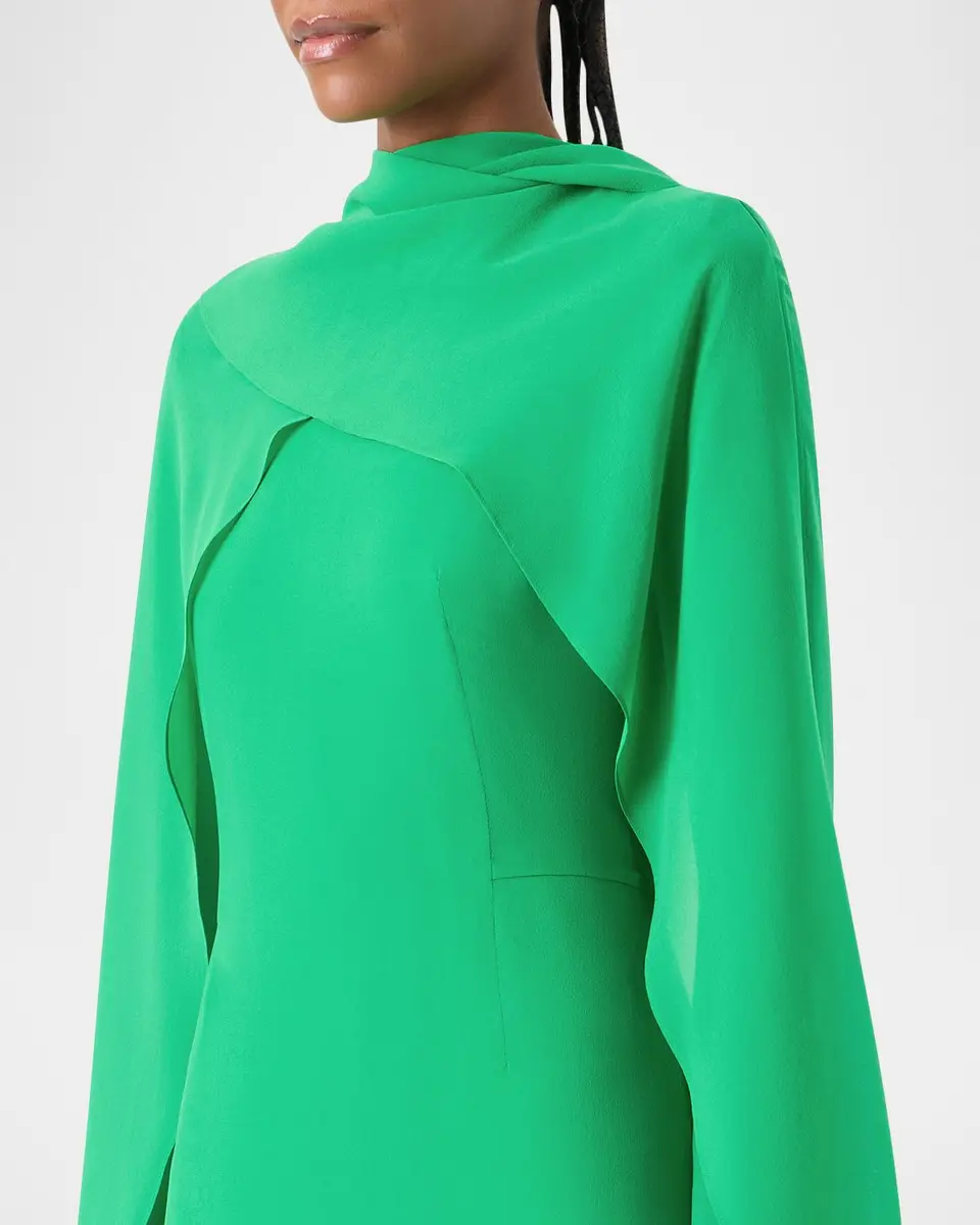 Akris Long Asymmetric Capelet Dress | Thumbnail 5 Akris Long Asymmetric Capelet Dress | Thumbnail 5