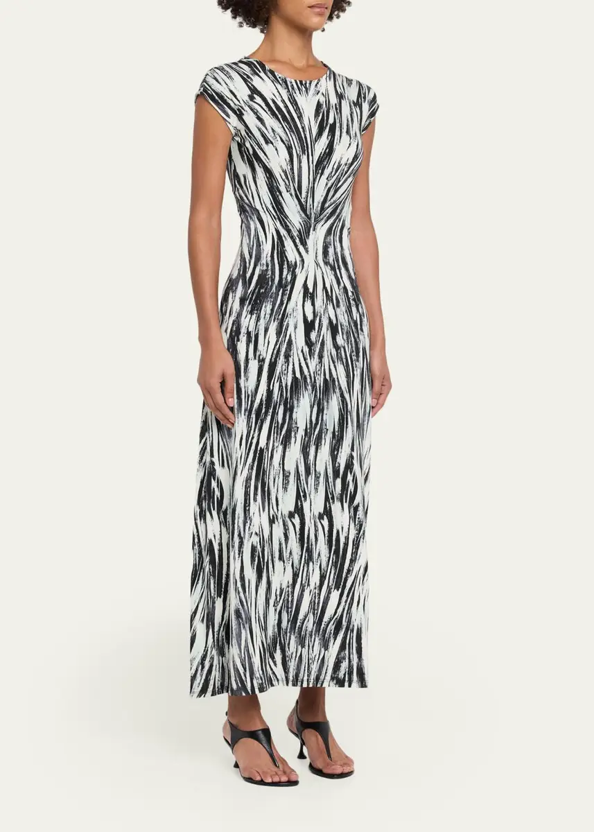 Proenza Schouler White Label Miranda Belted A-Line Maxi Dress | Thumbnail 4
